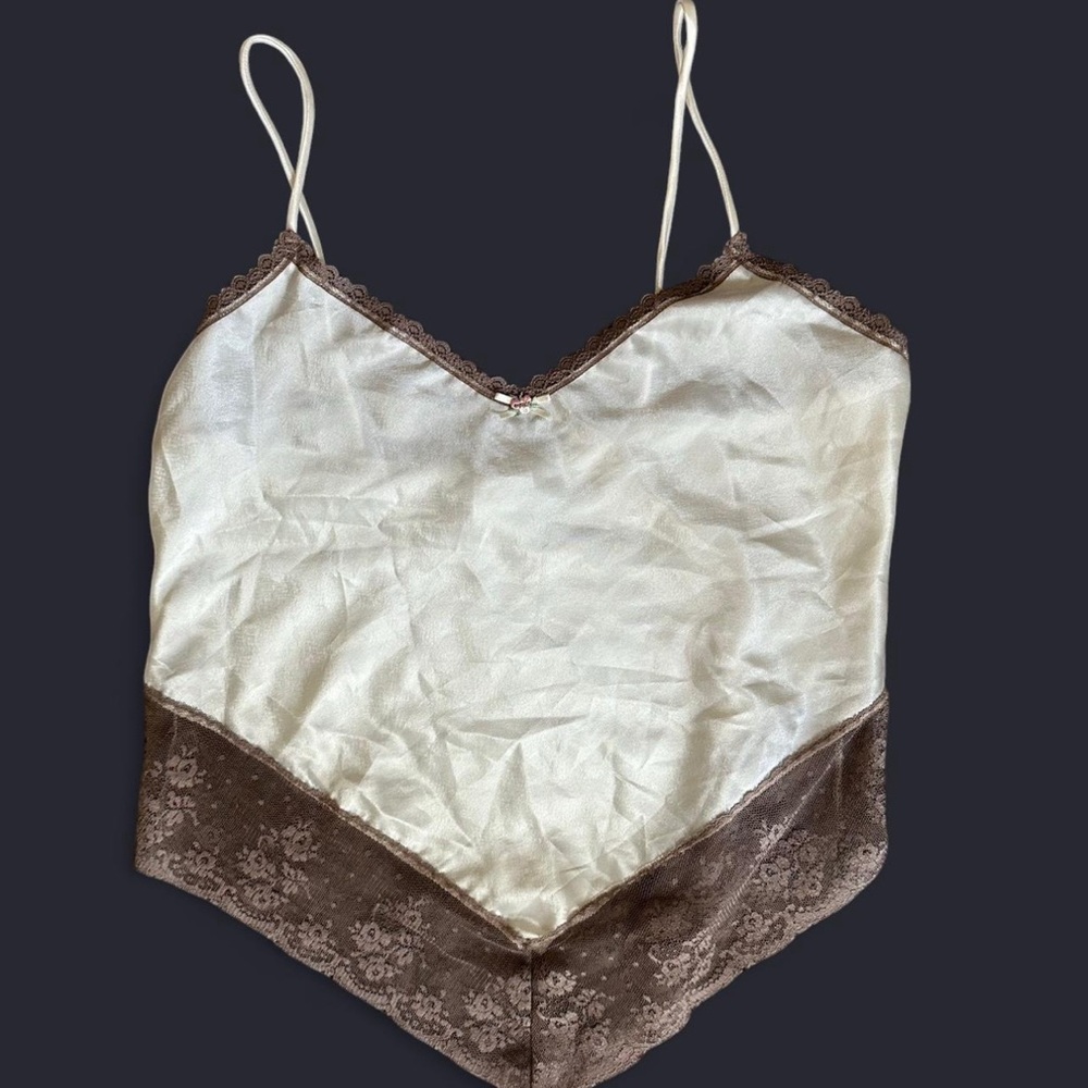 Petra Fashions Cream and Brown Camisole
